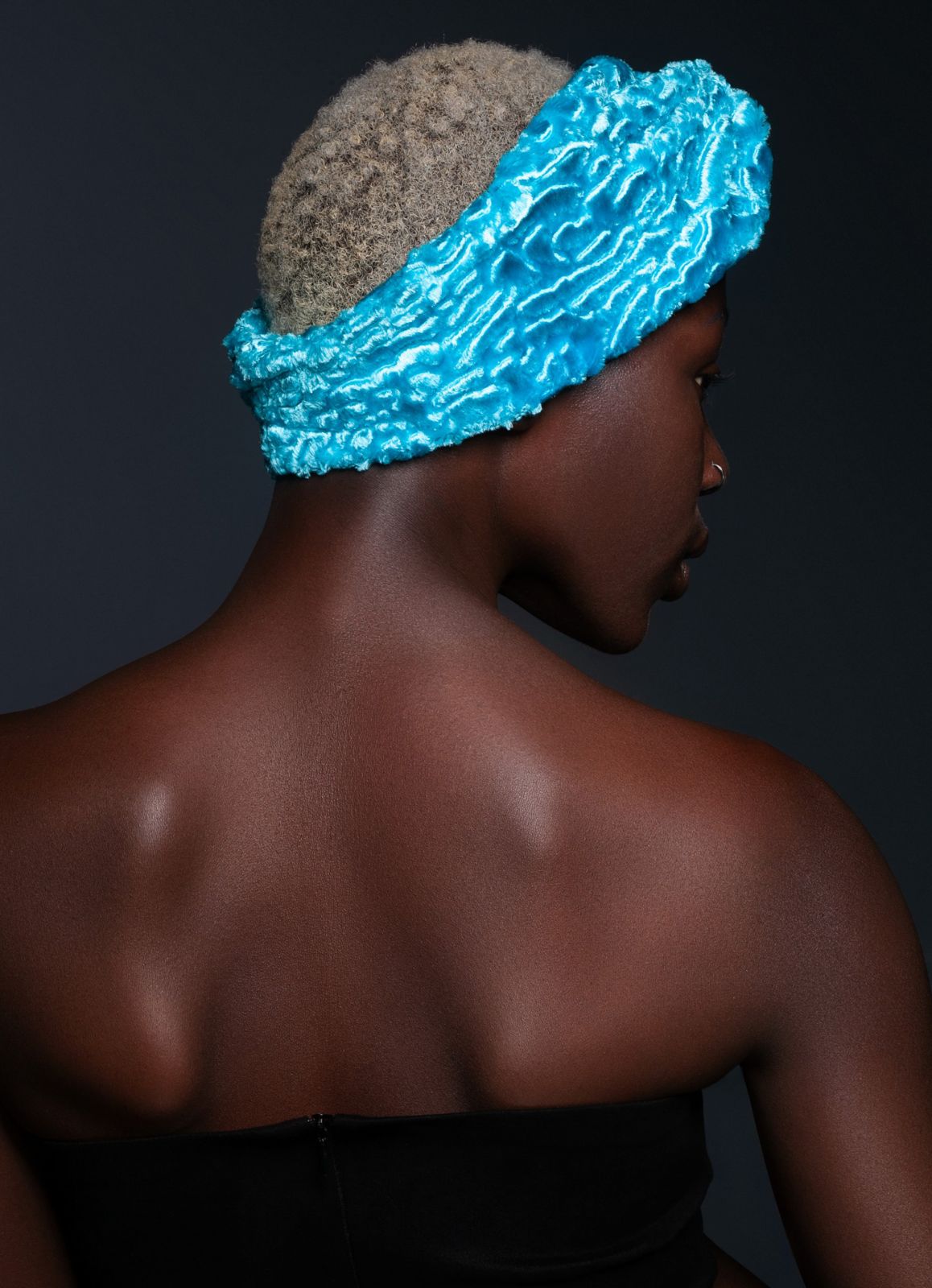 Photo #1 - Turban astrakhan aquamarine