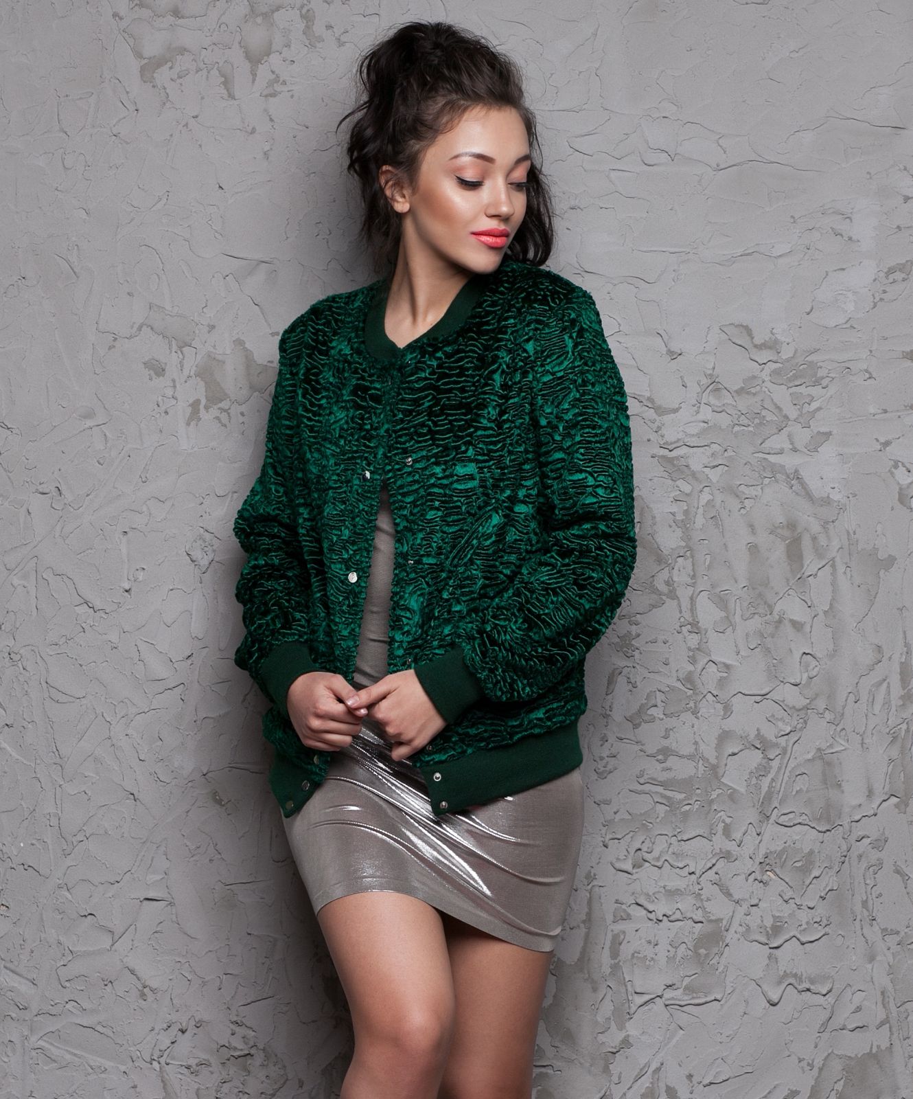 Photo #3 - Bomber eco fur Tissavel - astrakhan emerald