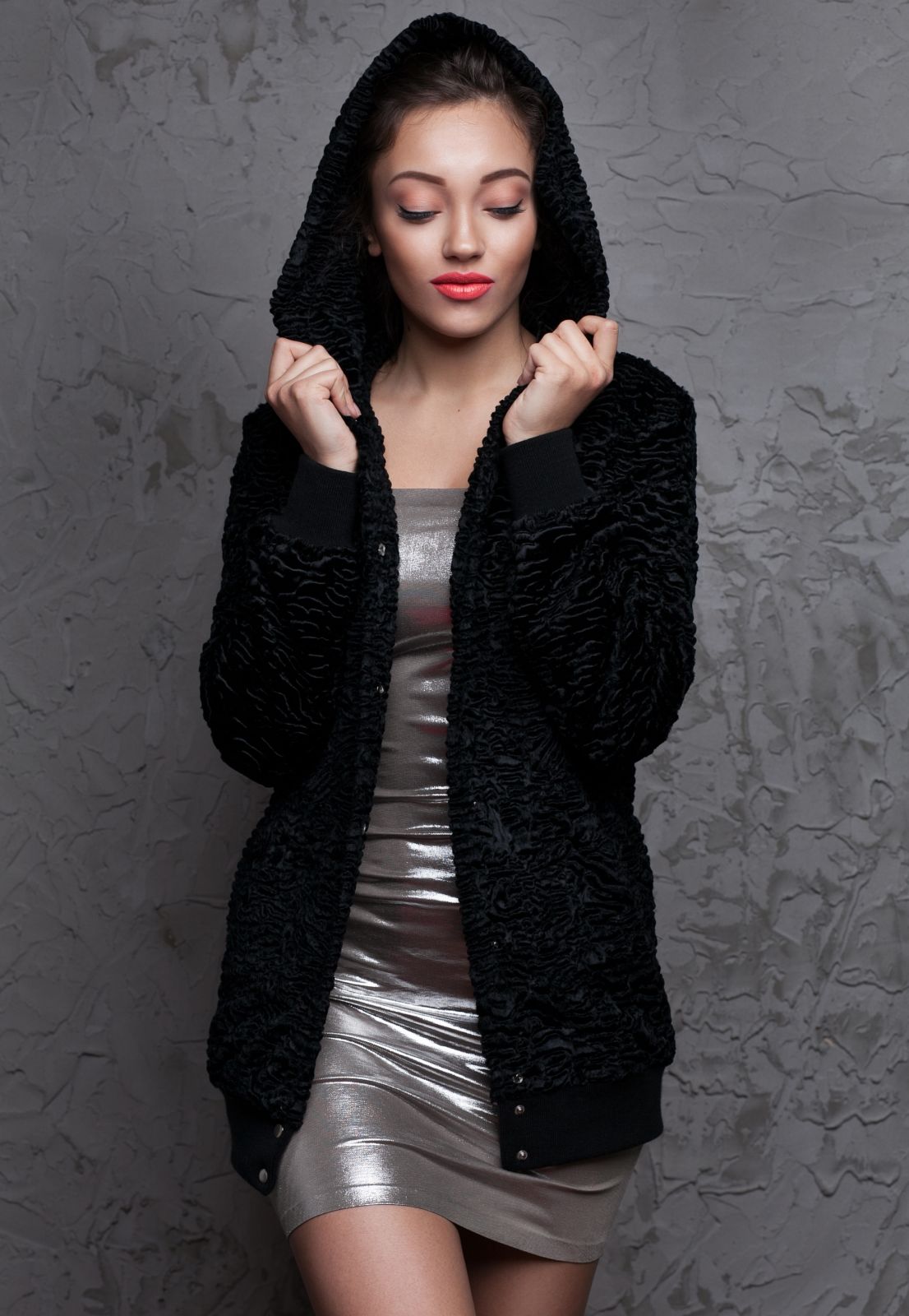 Photo #3 - Bomber eco fur Tissavel - astrakhan obsidian