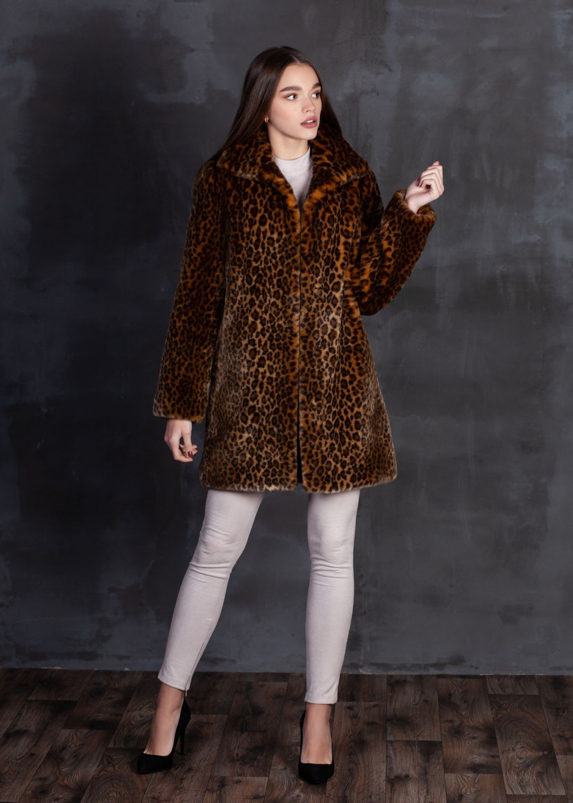 Photo #2 - Coat eco fur Tissavel - leopard
