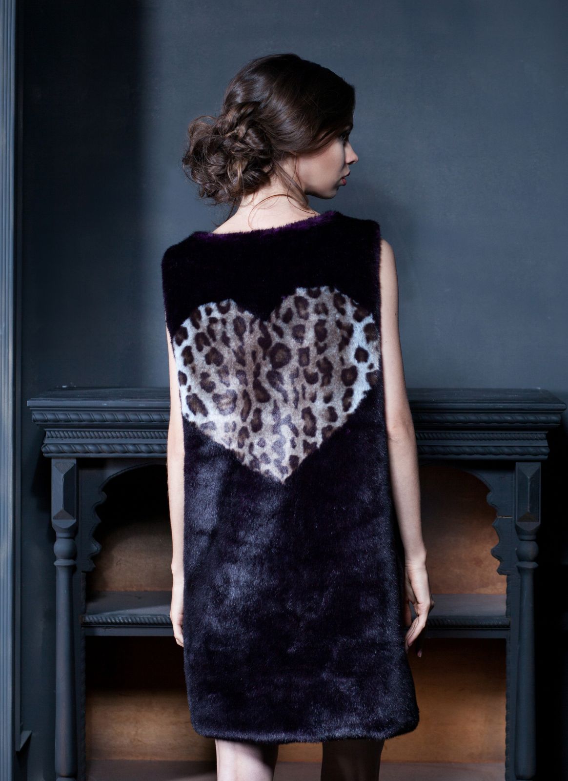 Photo #3 - Sweater eco fur Tissavel - mink amethyst