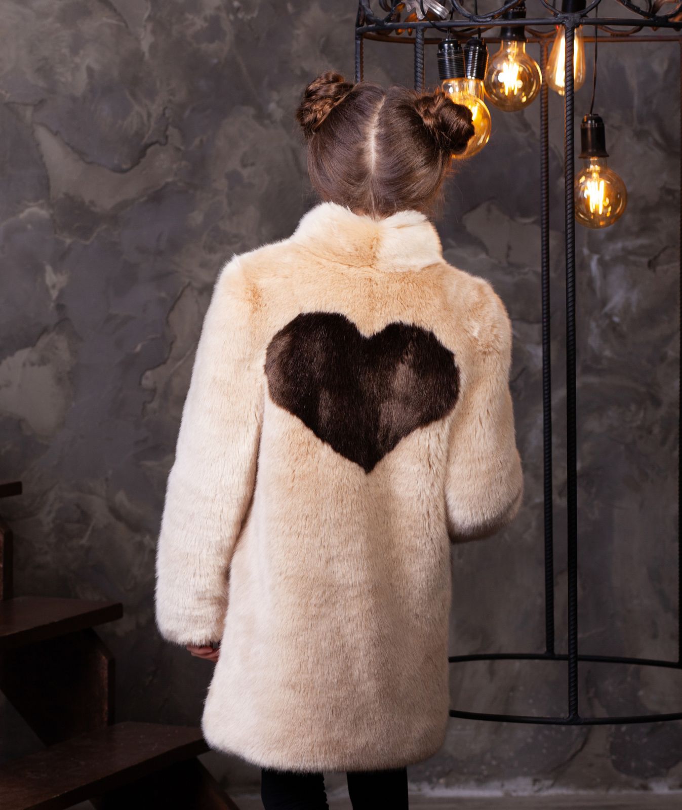 Photo #4 - Kids coat eco fur Tissavel - sable onyx