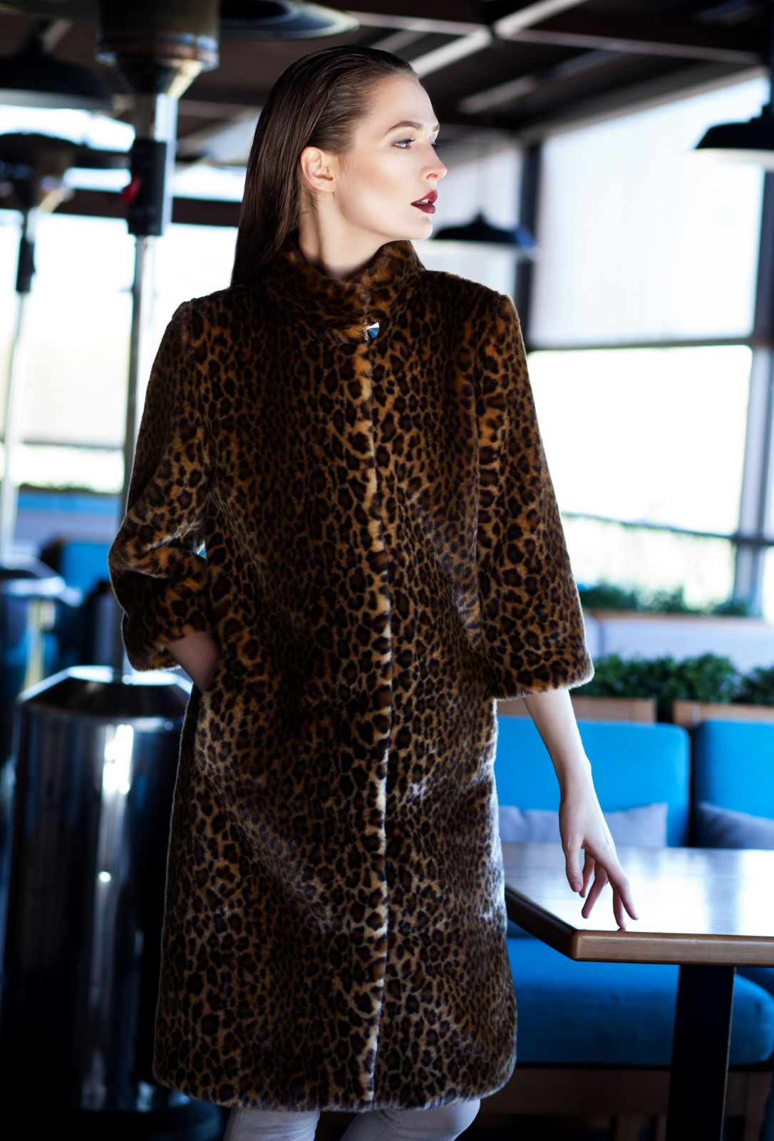 Photo #2 - Coat eco fur Tissavel - leopard