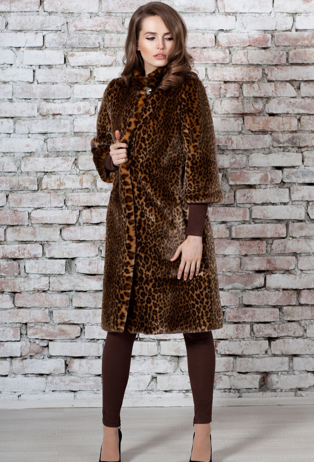 Photo #5 - Coat eco fur Tissavel - leopard