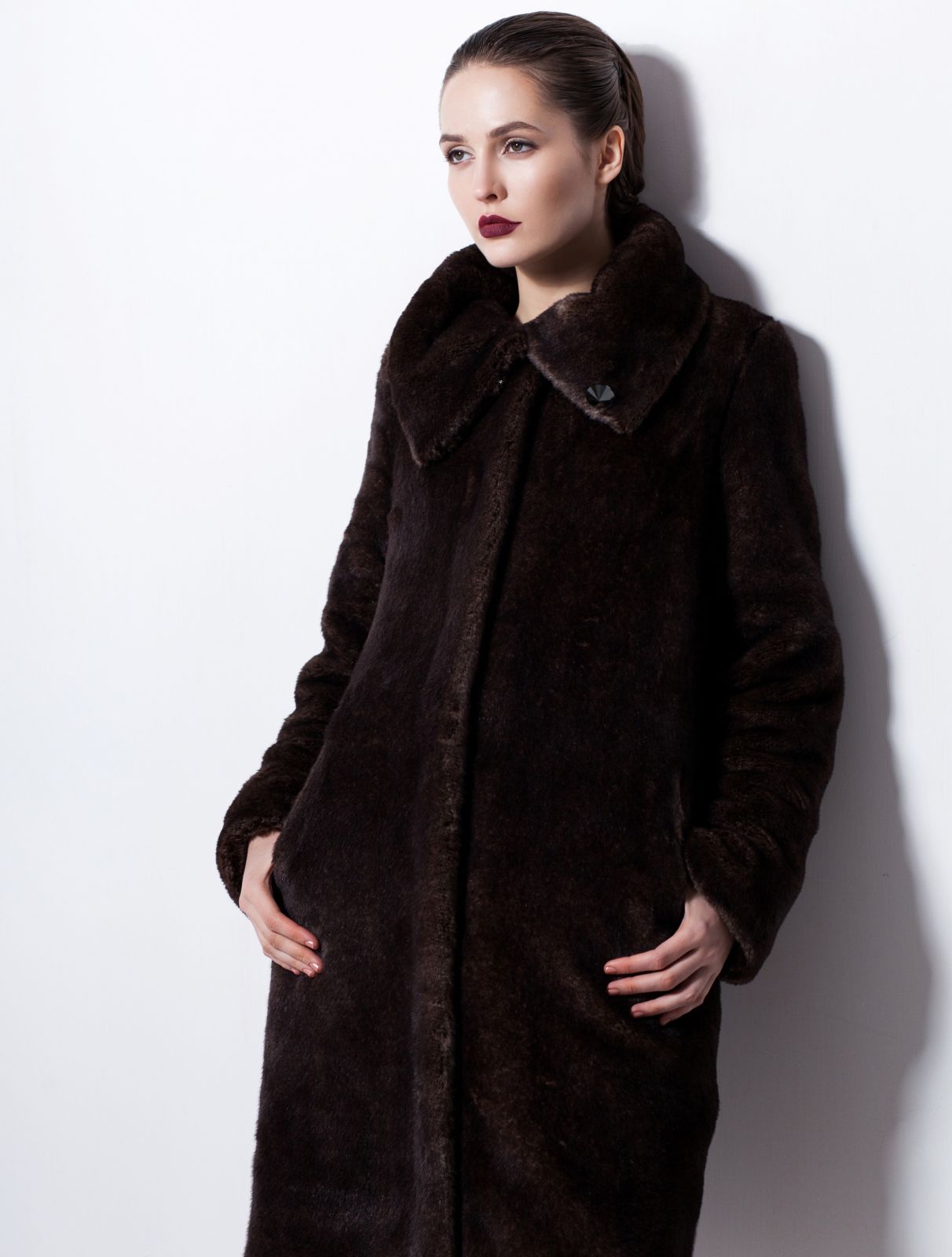 Photo #1 - Coat eco fur Tissavel - mink cappuccino