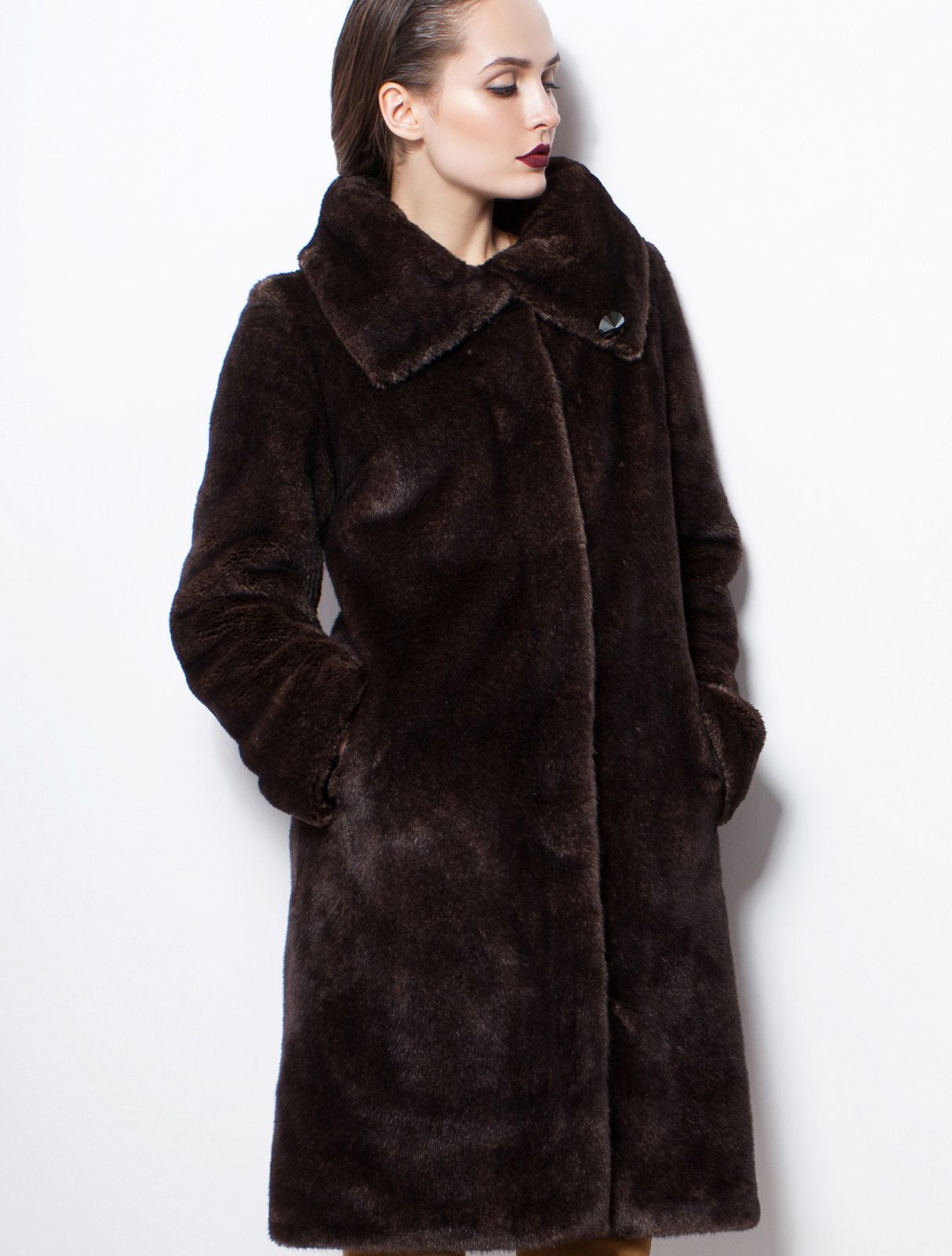 Photo #4 - Coat eco fur Tissavel - mink cappuccino