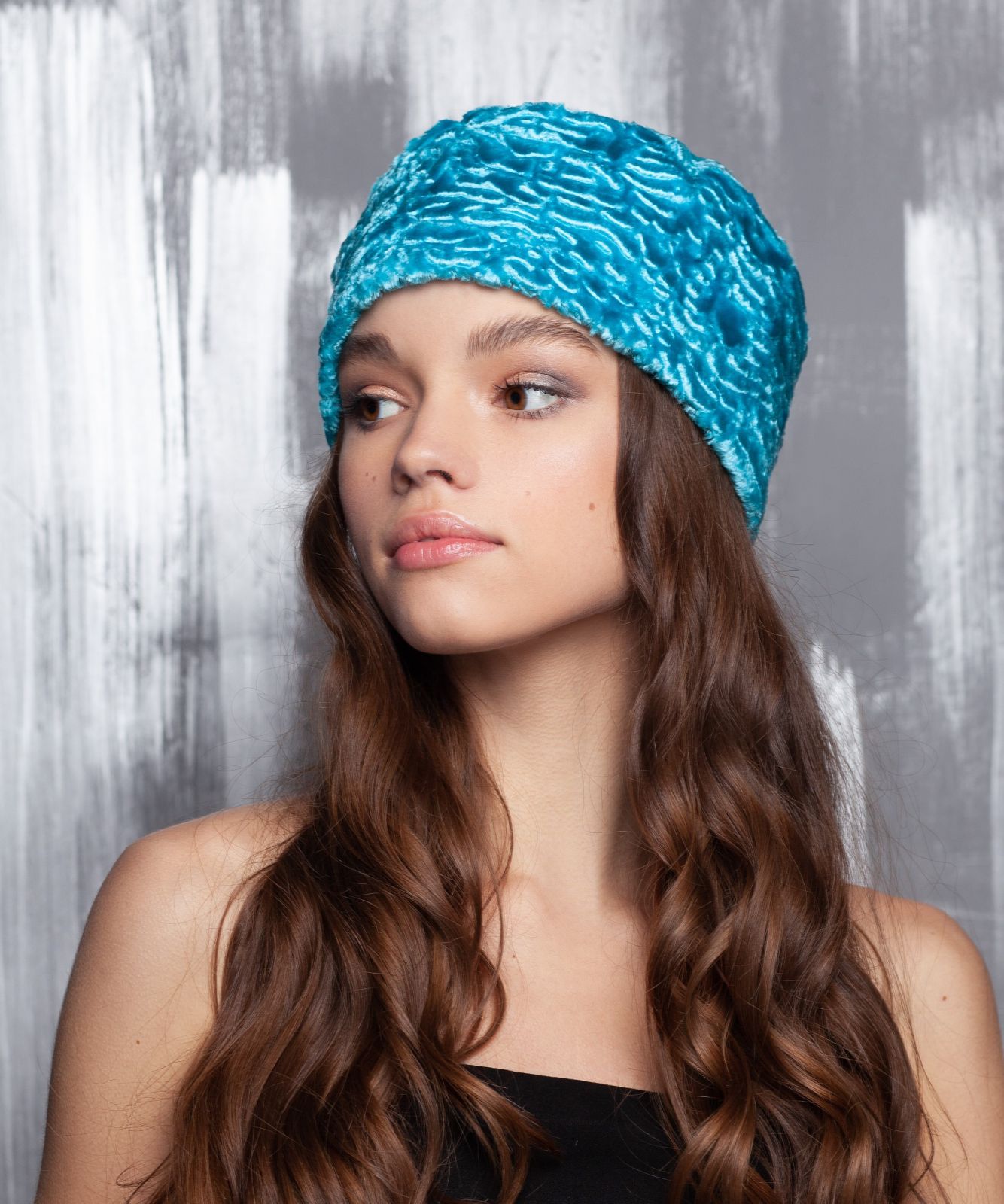 Photo #2 - Hat eco fur Tissavel - astrakhan aquamarine