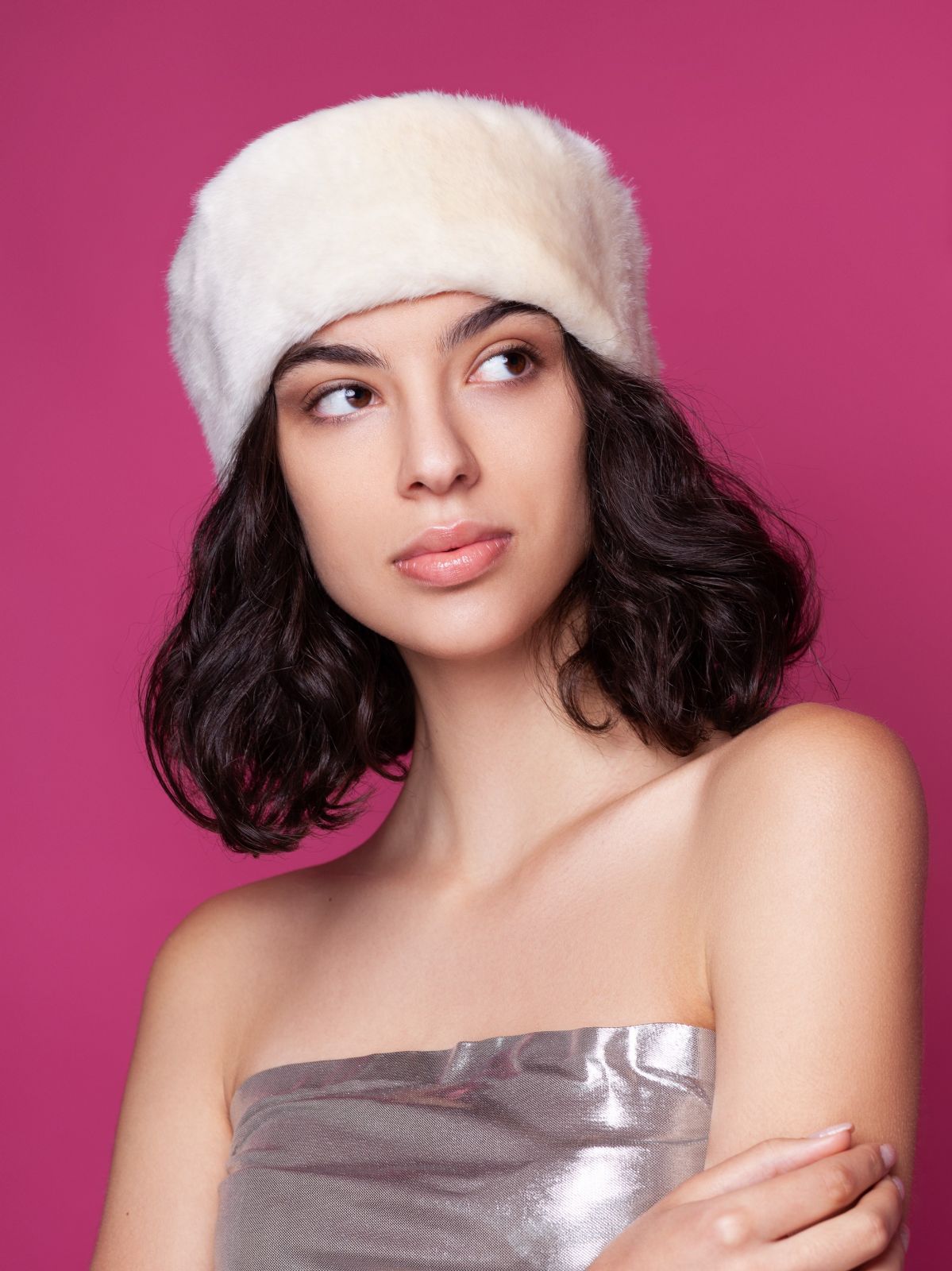 Photo #1 - Hat eco fur Tissavel - mink pearl