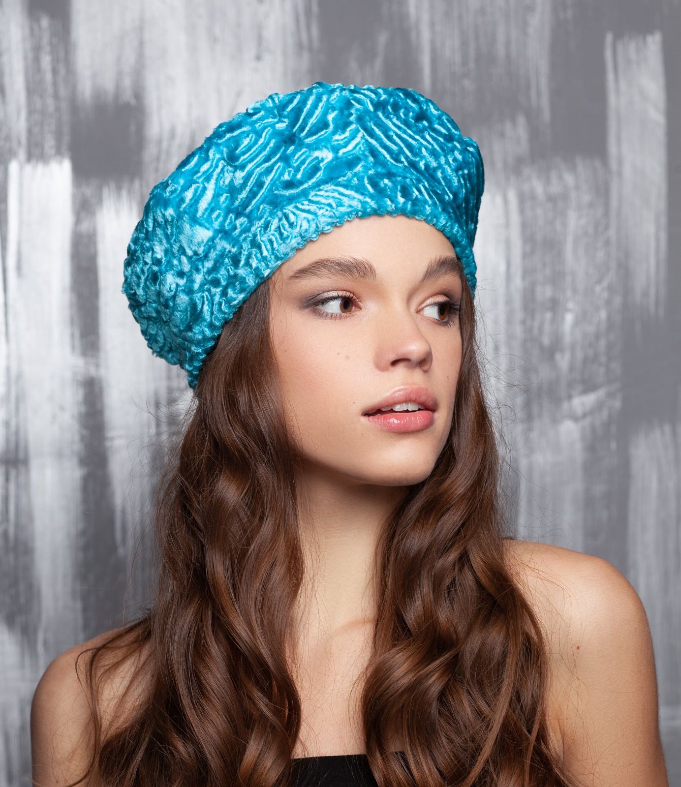 Photo #2 - Beret astrakhan aquamarine