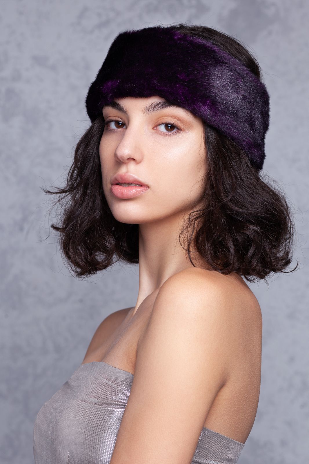 Photo #1 - Headband eco fur Tissavel - mink amethyst