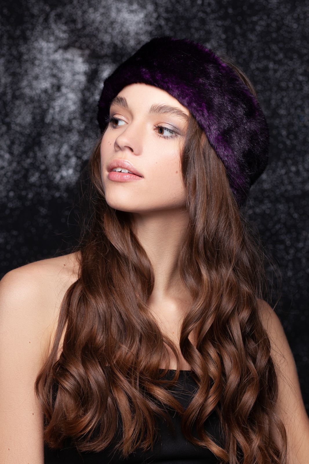 Photo #2 - Headband eco fur Tissavel - mink amethyst